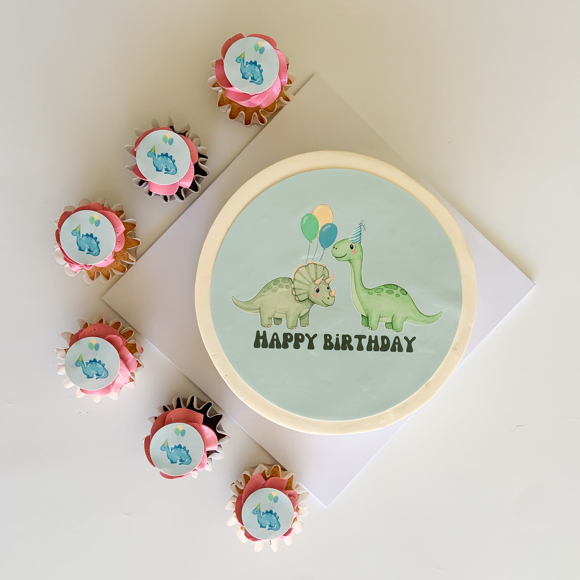 Personalised Dinosaur Edible Icing Sheets for Cake & Cupcakes