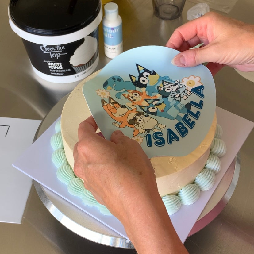 Edible burn-away cake topper for birthdays and celebrations
