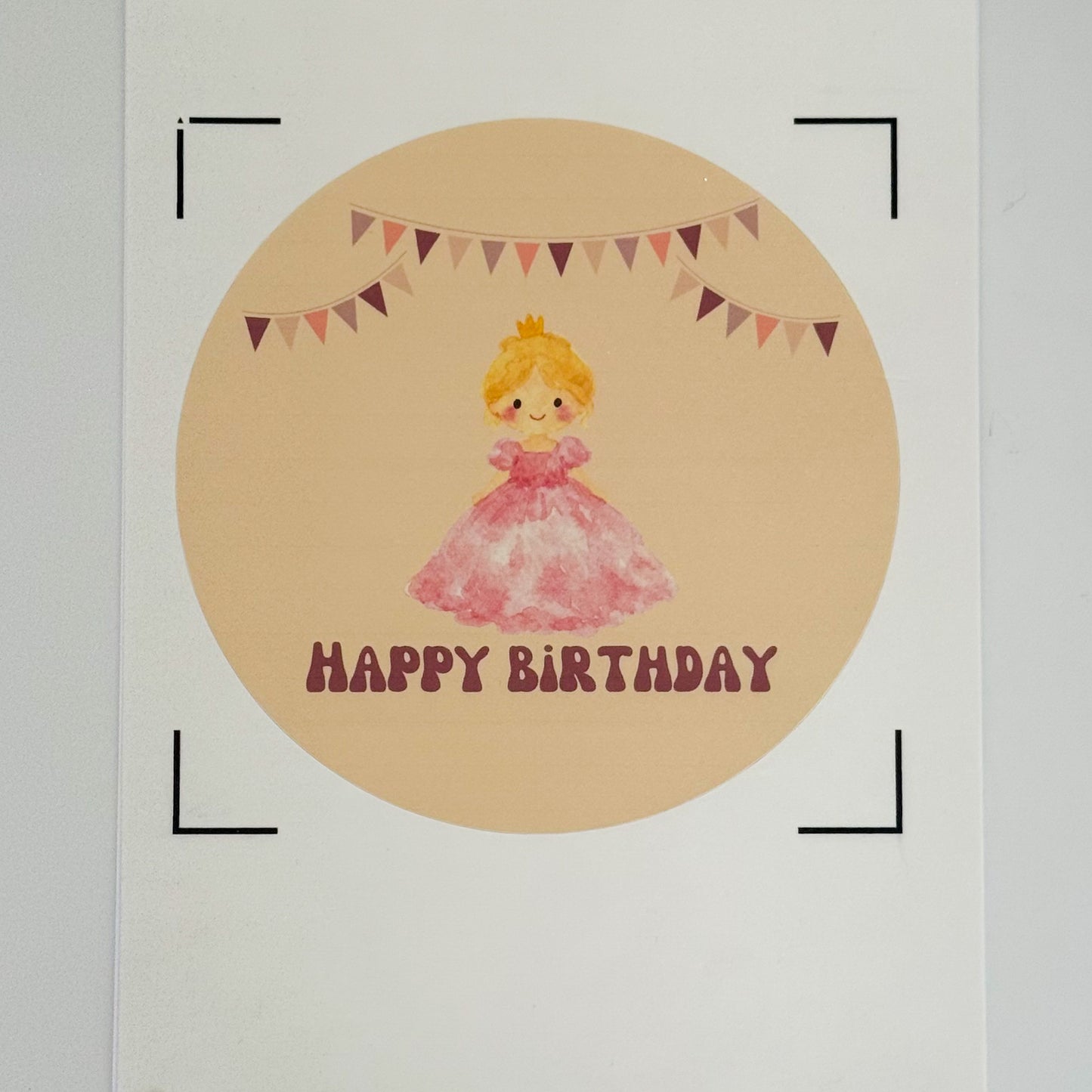 Princess Blonde Hair Edible Icing Sheet for 7" cake