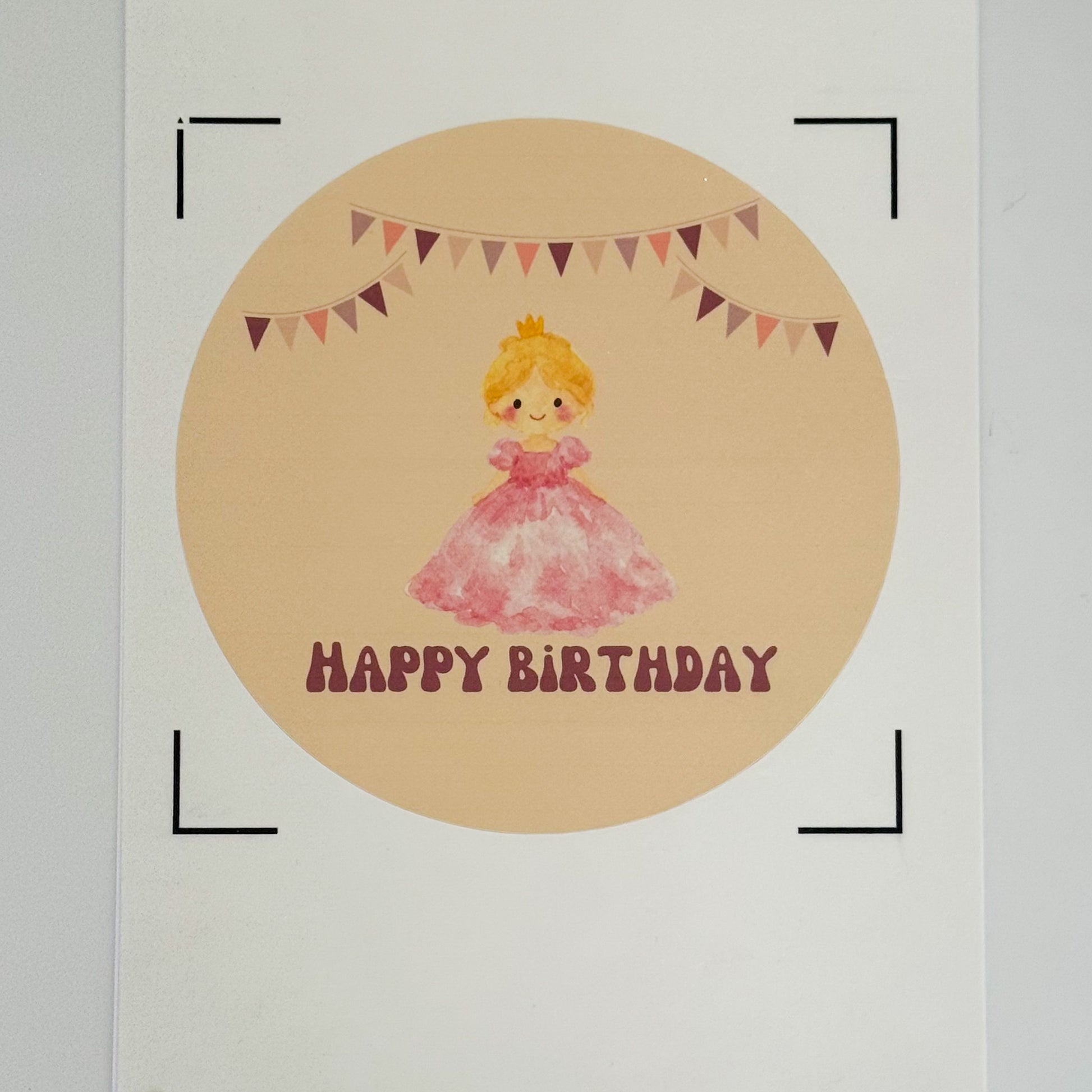 Princess Blonde Hair Edible Icing Sheet for 7" cake