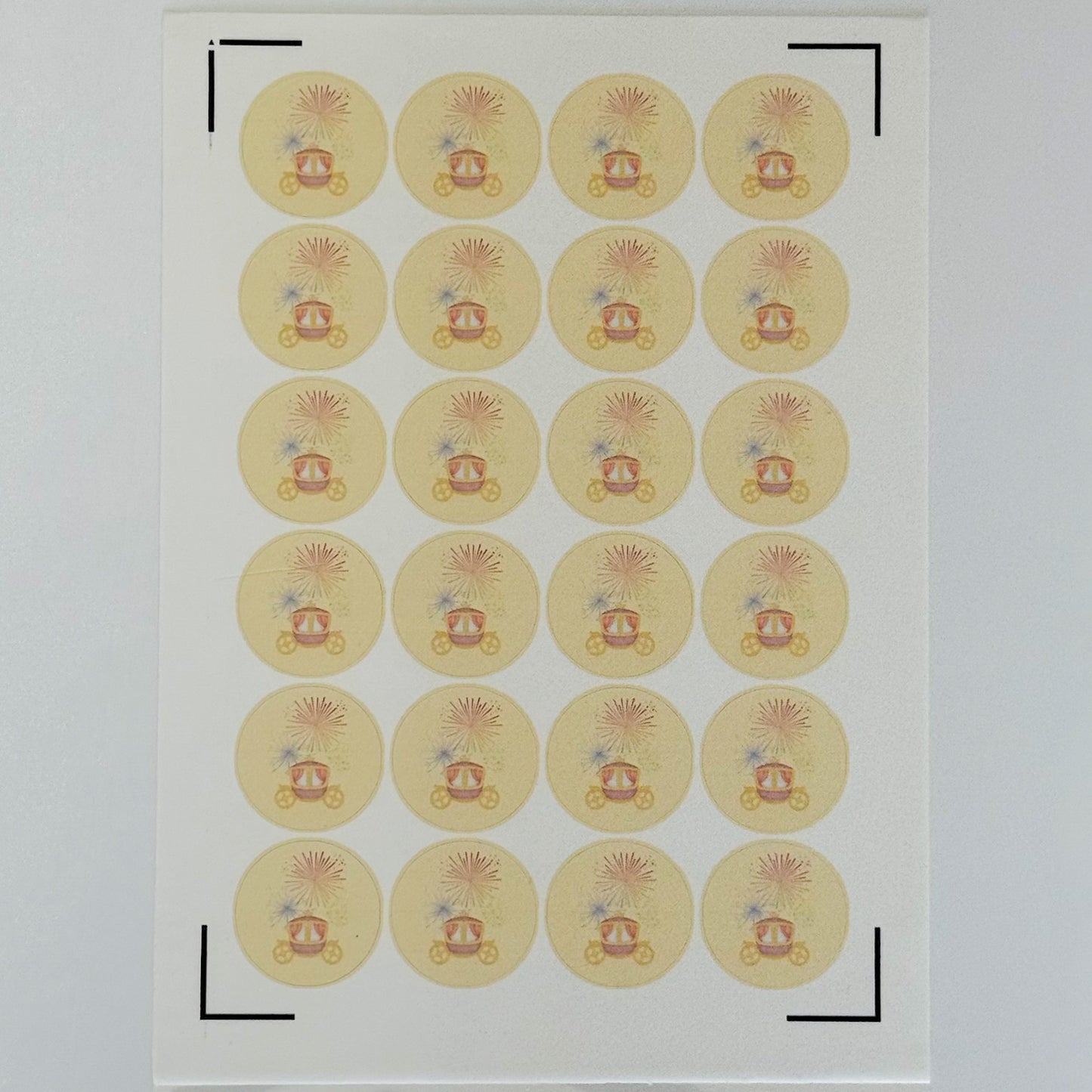 Princess Brown Hair Edible Icing Sheet for 24 Cupcakes