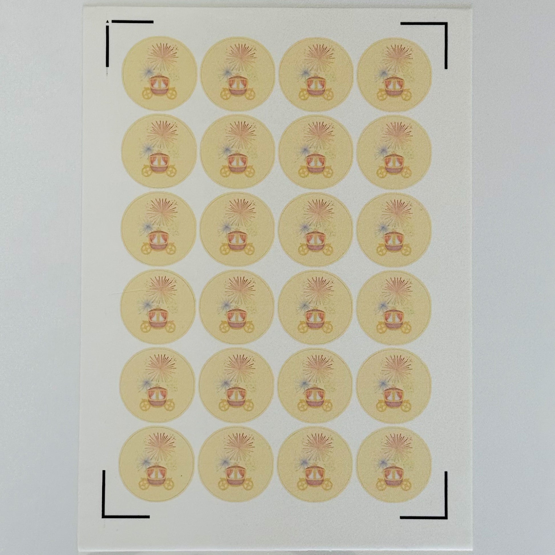 Princess Brown Hair Edible Icing Sheet for 24 Cupcakes