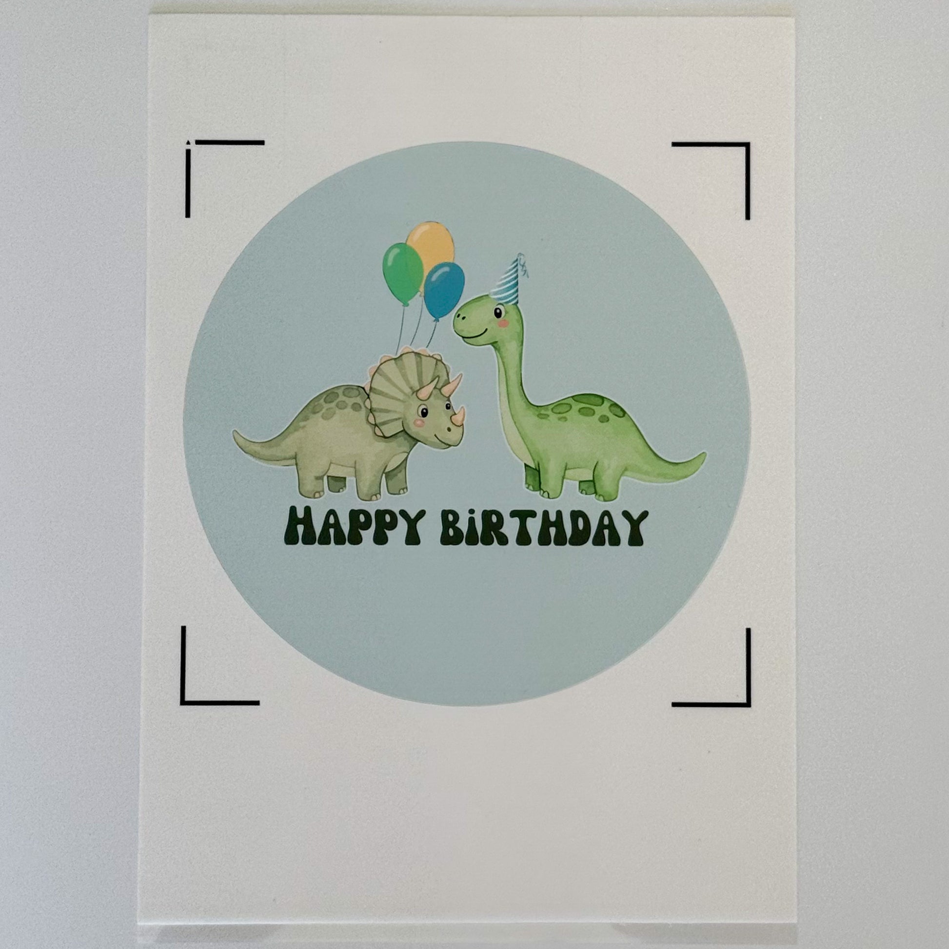 Dinosaur Edible Icing Sheet for 7" cake