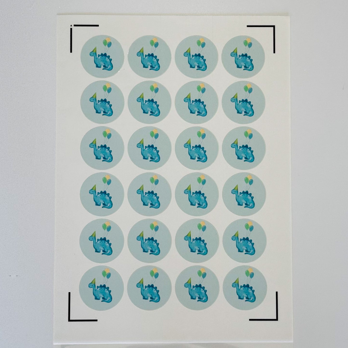 Dinosuar Edible Icing Sheet for 24 Cupcakes