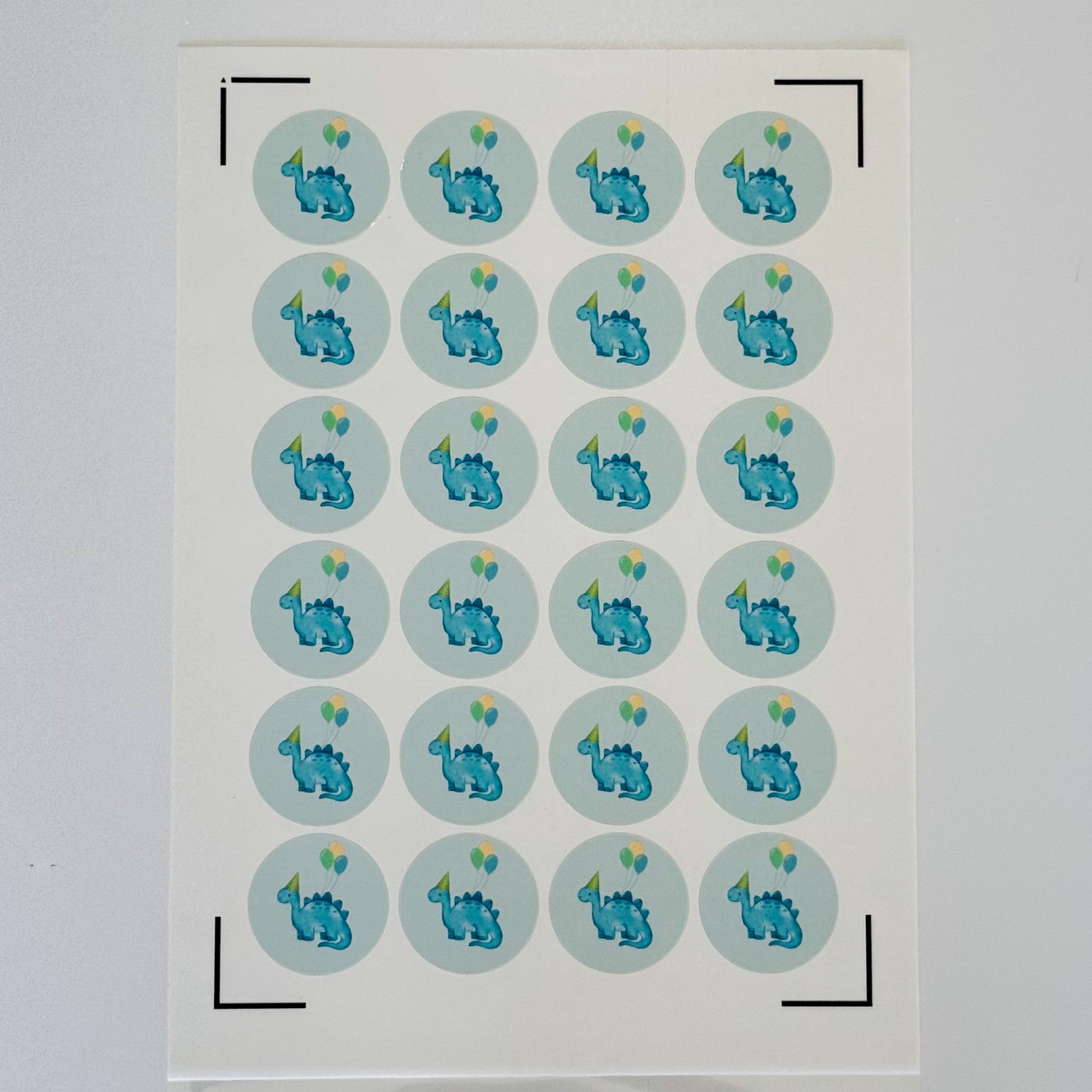 Dinosuar Edible Icing Sheet for 24 Cupcakes