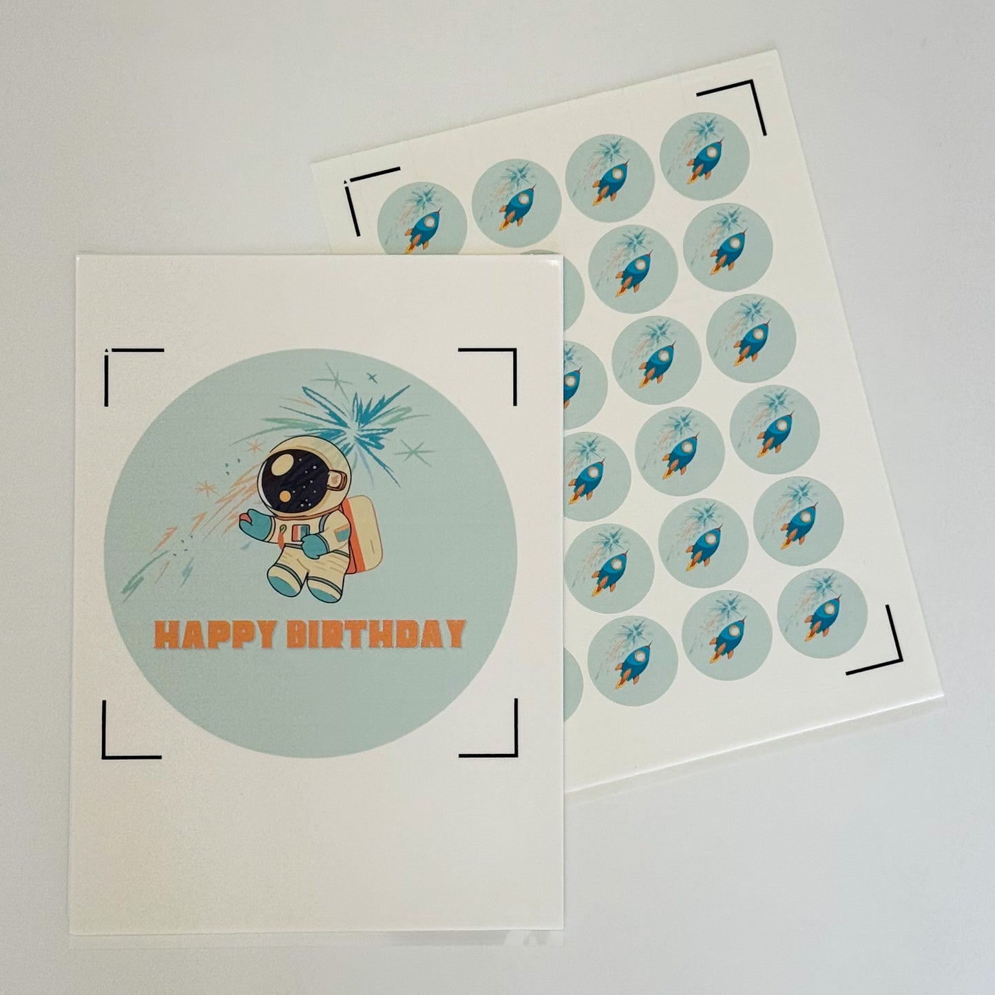Pre-cut Space Edible Image Cake & Cupcake Topper