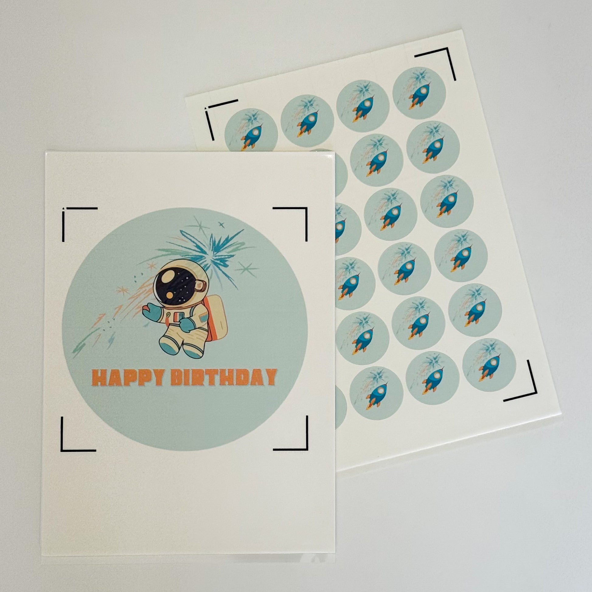 Pre-cut Space Edible Image Cake & Cupcake Topper