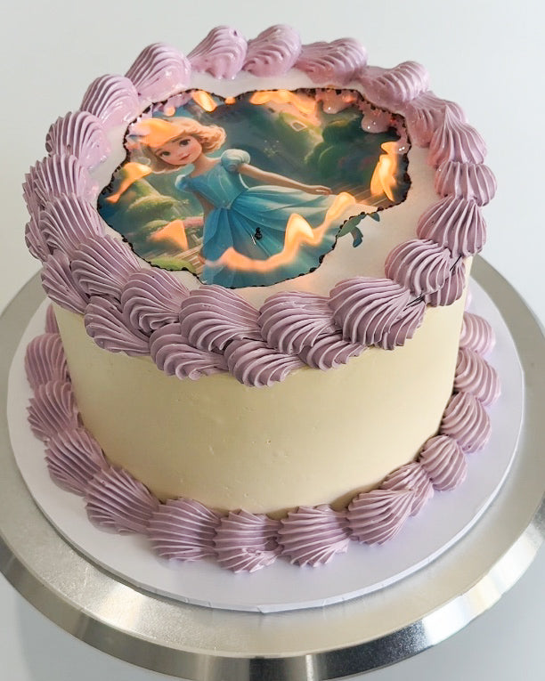 Custom face burn-away cake topper princess or prince Australia